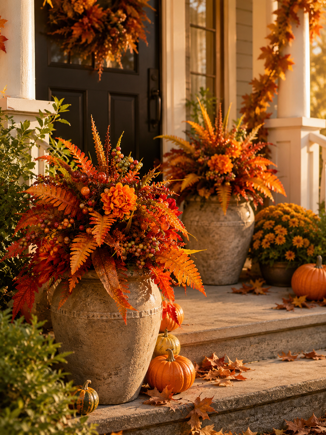 🍂Fall Autumn Harvest Floral Garden Stake Arrangement, Outdoor Yard Flower Decor for Garden Lawn Pathway