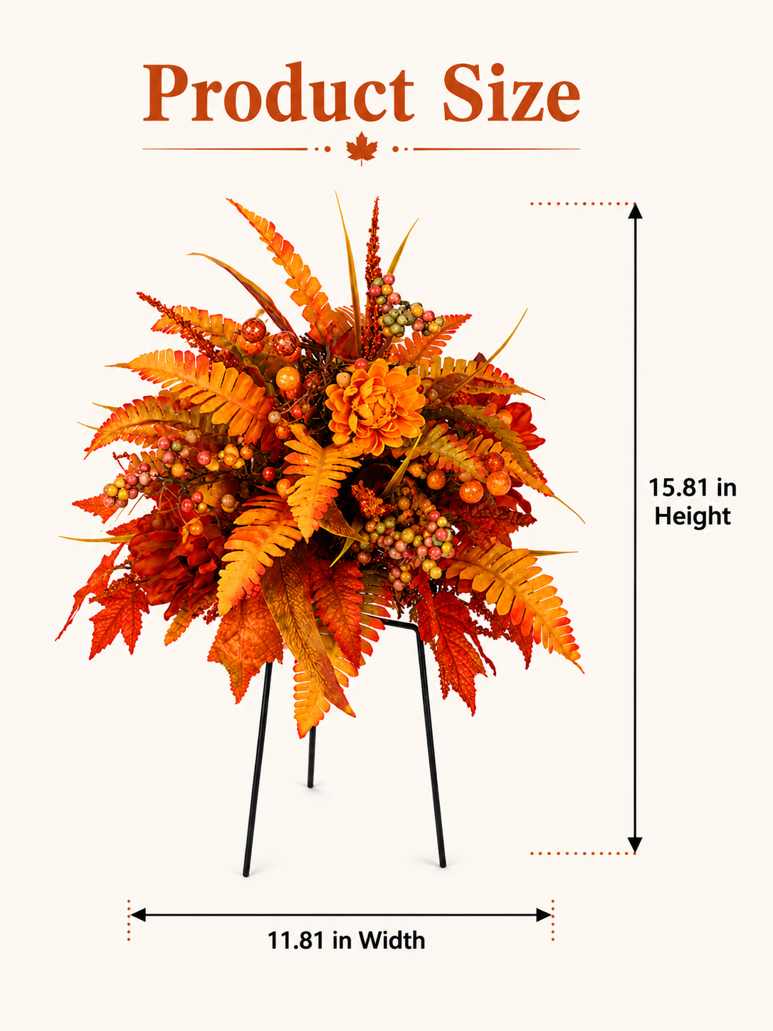 🍂Fall Autumn Harvest Floral Garden Stake Arrangement, Outdoor Yard Flower Decor for Garden Lawn Pathway